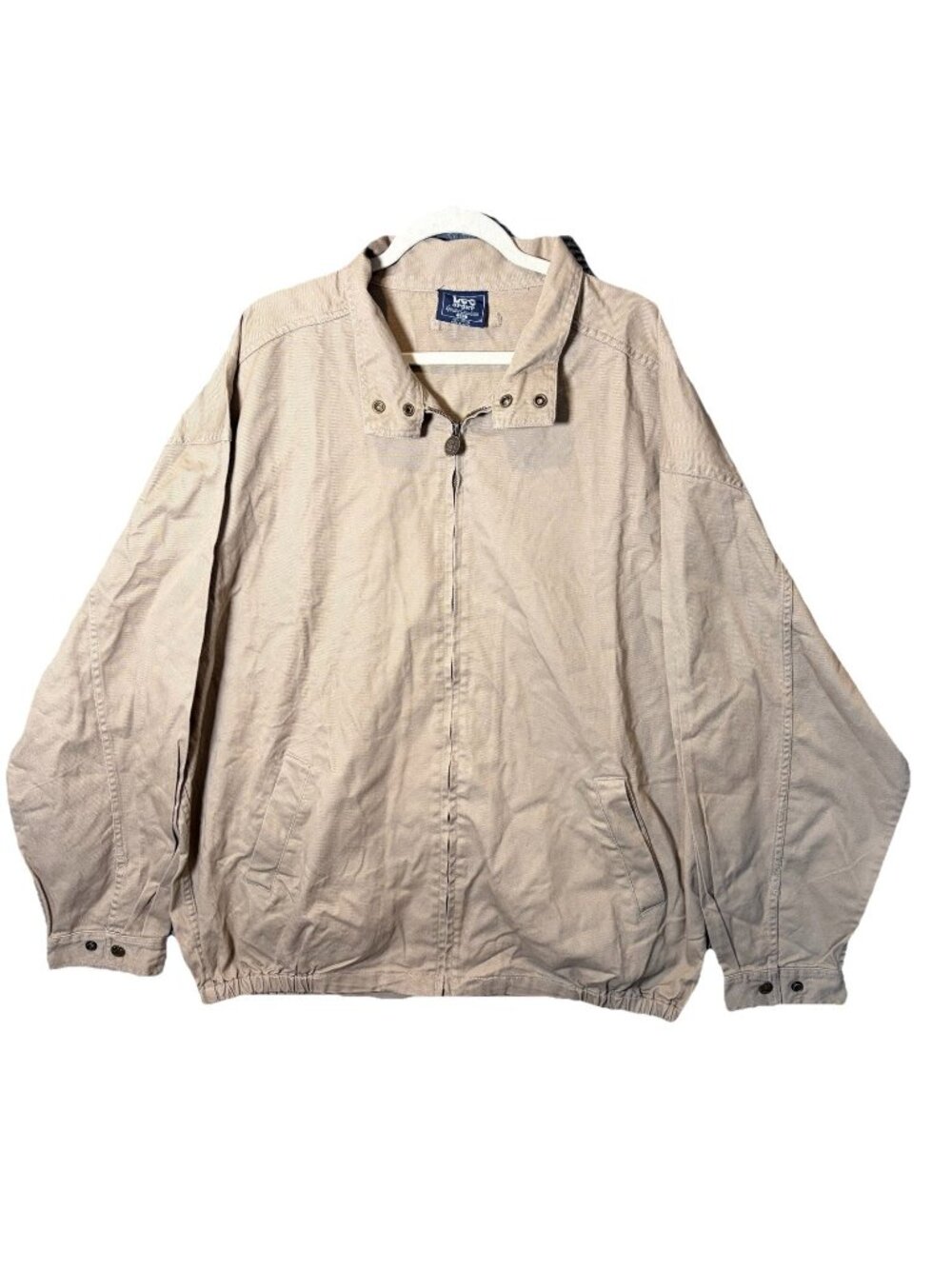 Lee Sport Men's 2XL Vintage Khaki Tan Canvas Casualwear Work Utility Jacket Dad
